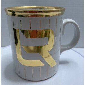 Vintage Little Rock Arkansas State Capitol White Gold Mug Made in England -EUC